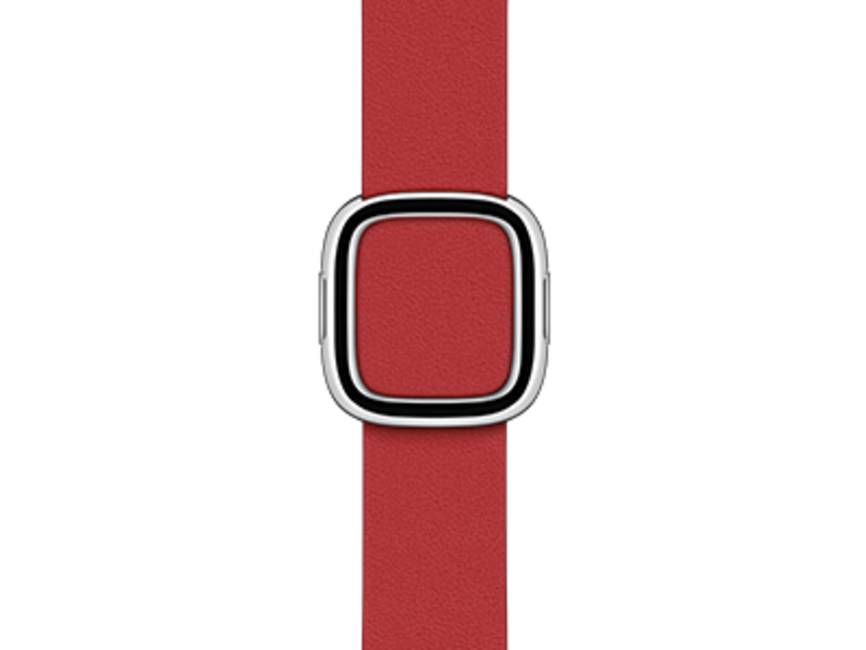 Apple Watch 38/40/41 mm Modernes Lederarmband, scharlachrot, klein